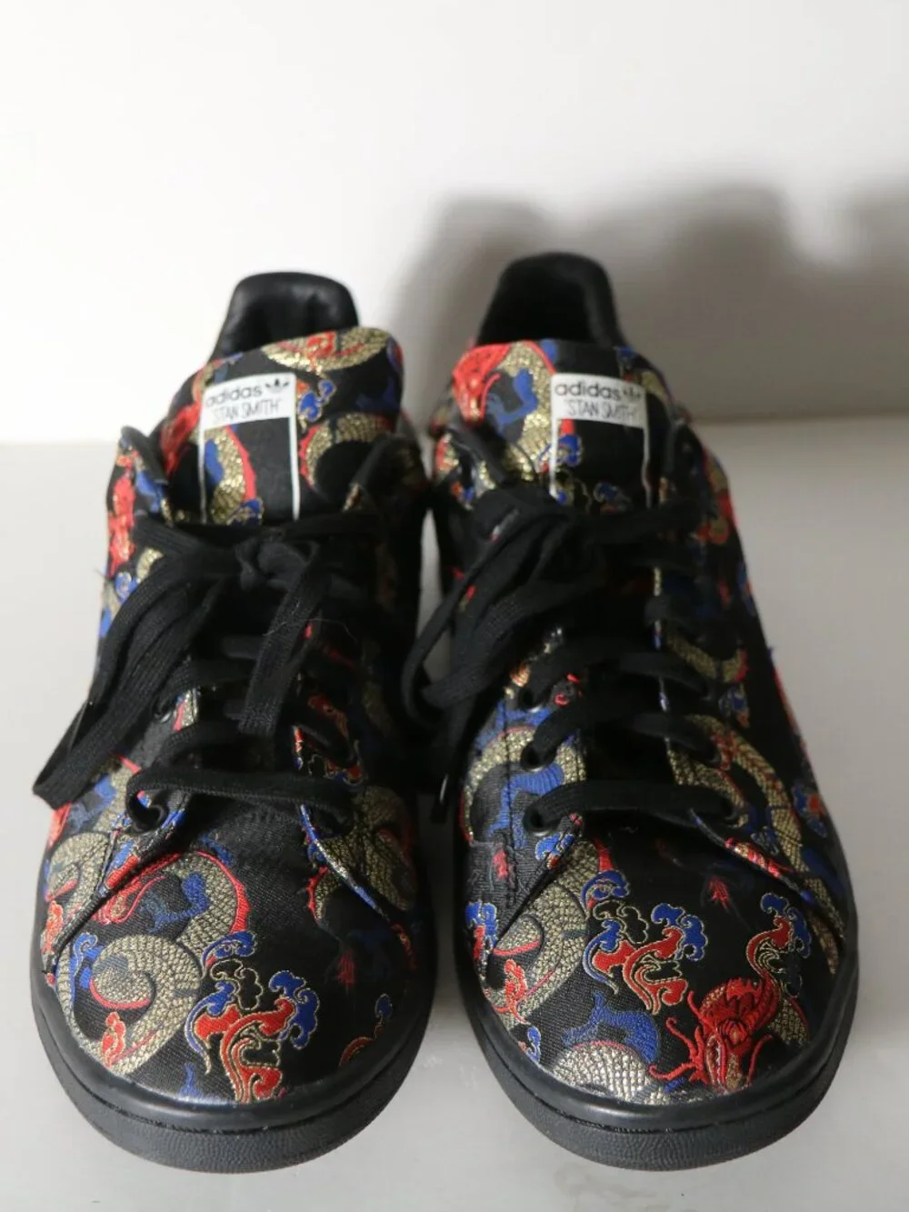 Adidas Stan Smith Mens Dragon‎ Printed Boat Festival Sneakers 10.5 Black Low Top